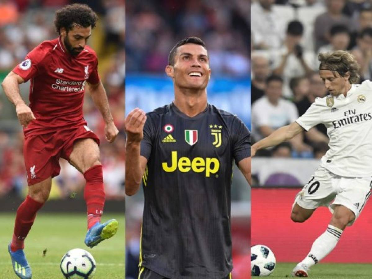 Cristiano Ronaldo, Luka Modric y Mohamed Salah son los finalistas al mejor jugador UEFA