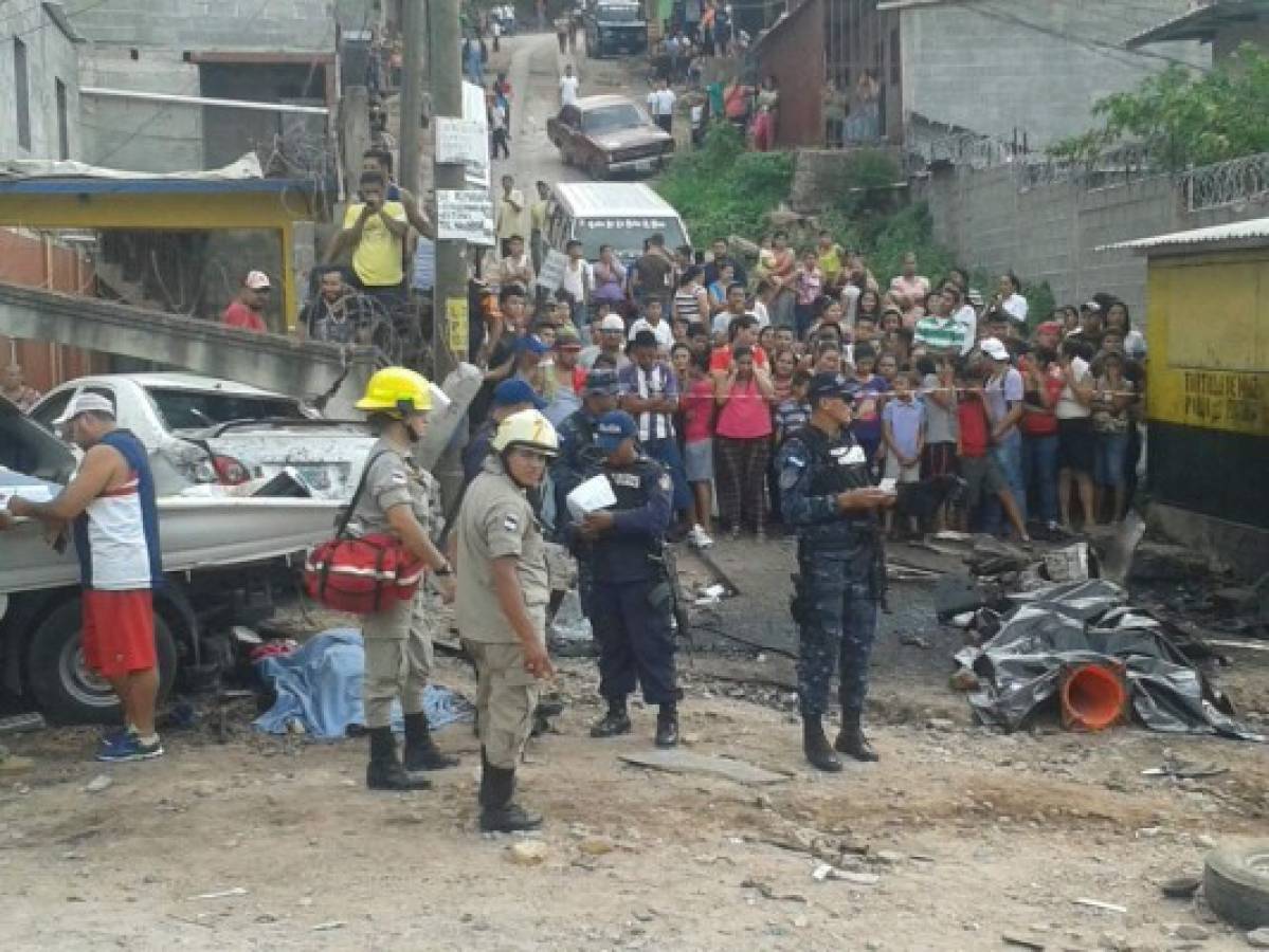 Rastra sin frenos deja muerte y destrucción en la salida a Danlí