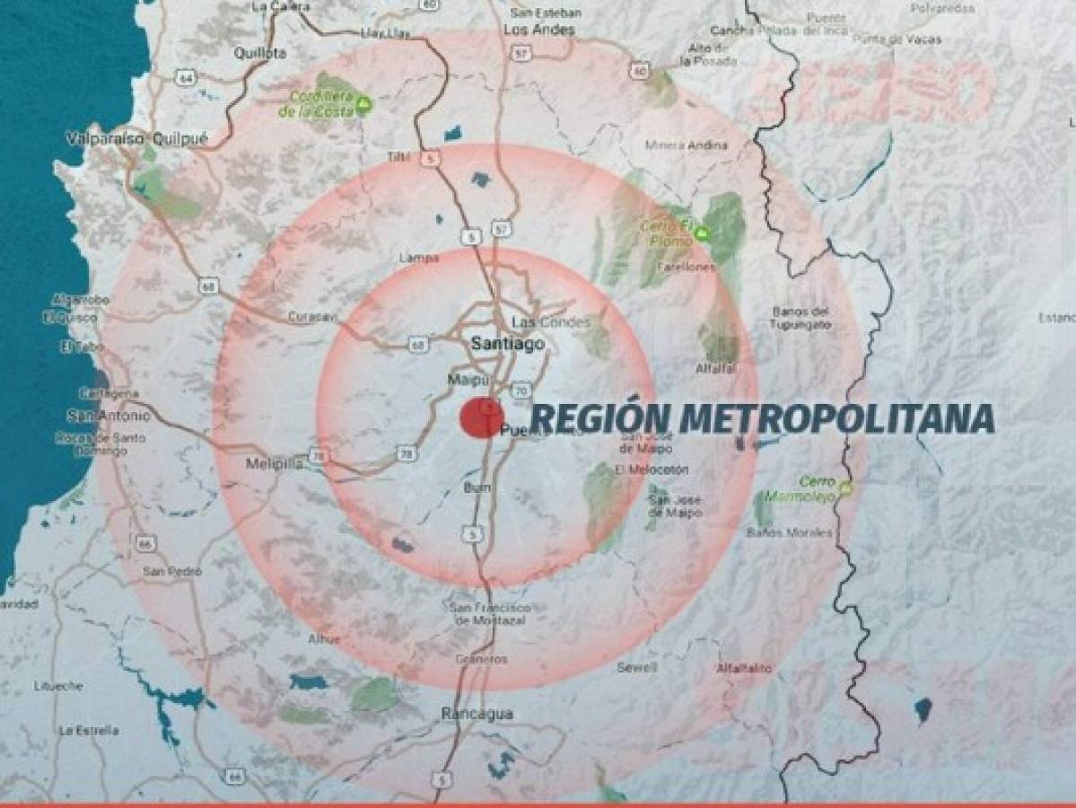 Fuerte temblor remece edificios de la capital chilena