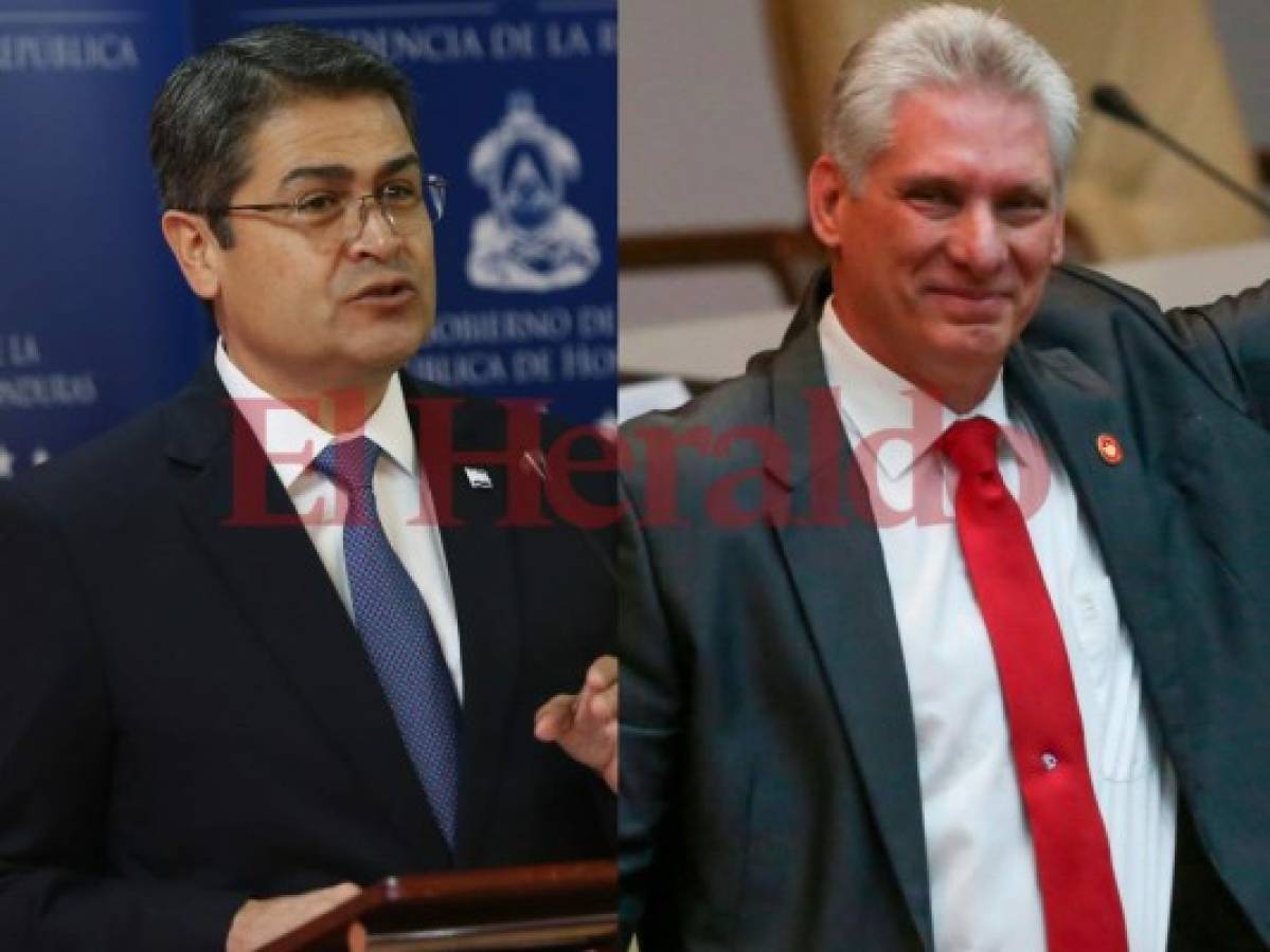 Juan Orlando Hernández felicita a Miguel Díaz-Canel, nuevo presidente cubano