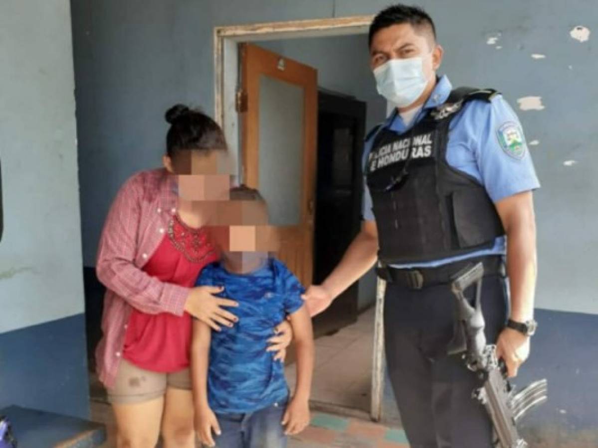 Encuentran a niño que había desaparecido en Santa Cruz de Yojoa