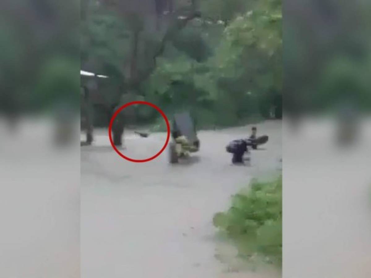 Video capta cuando hondureño es arrastrado por corriente y muere ahogado en el sur de Honduras