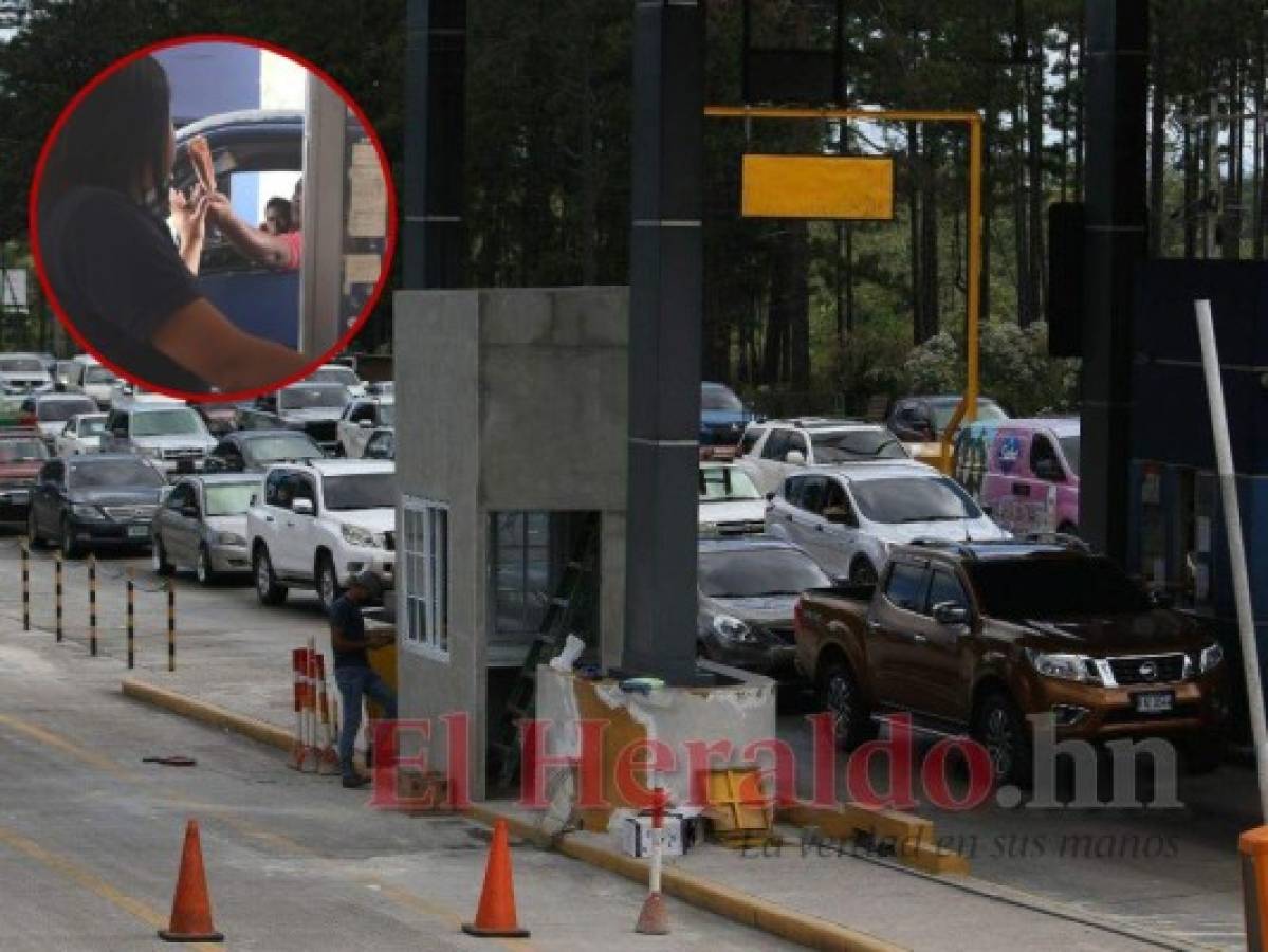 Otra carretera hacia Palmerola recomiendan ante alto tráfico en peaje de Zambrano