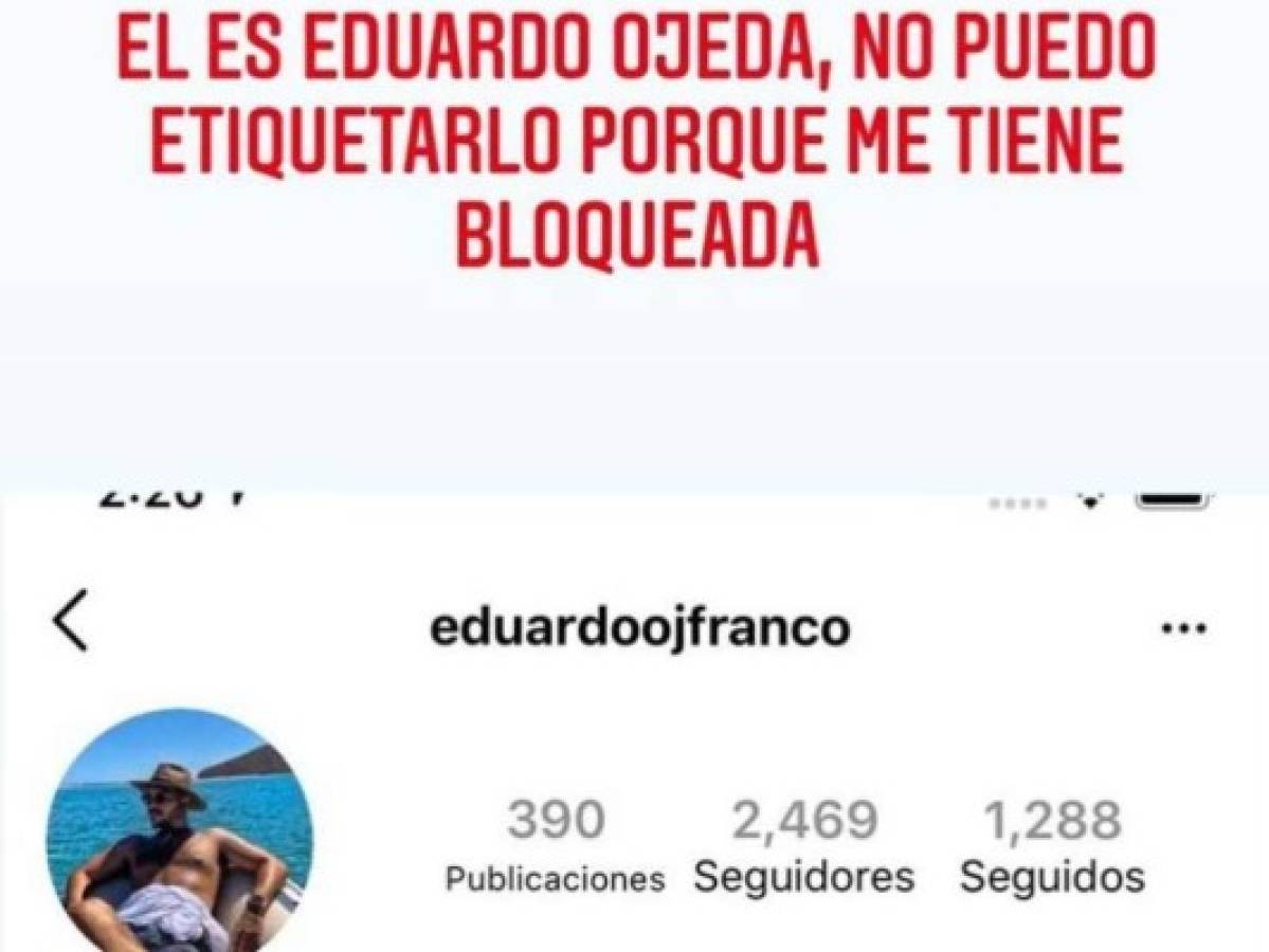 Daniela Berriel publicó una captura del perfil de su supuesto agresor, quien la tiene bloqoueada. Foto: Tvnotas