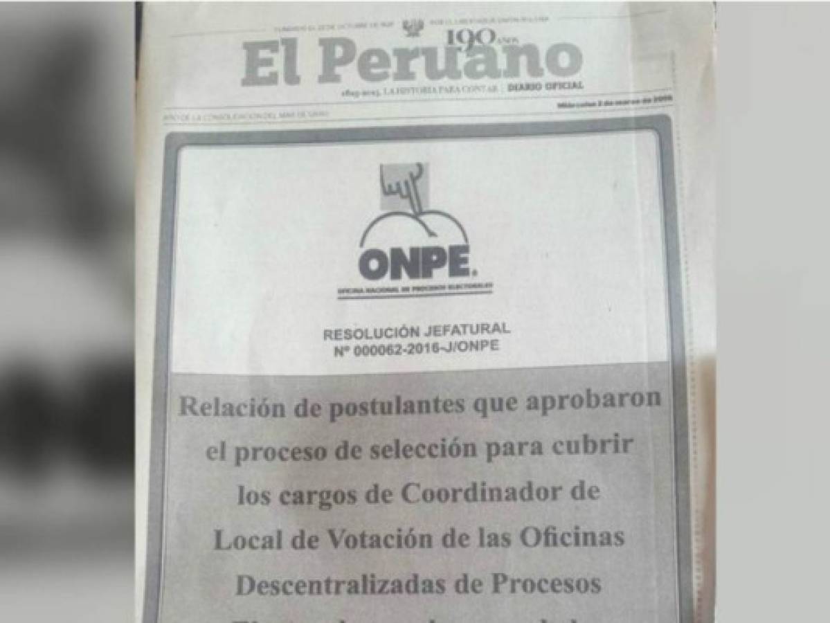 Diario oficial en Perú confunde logo de autoridad electoral con una caricatura ofensiva