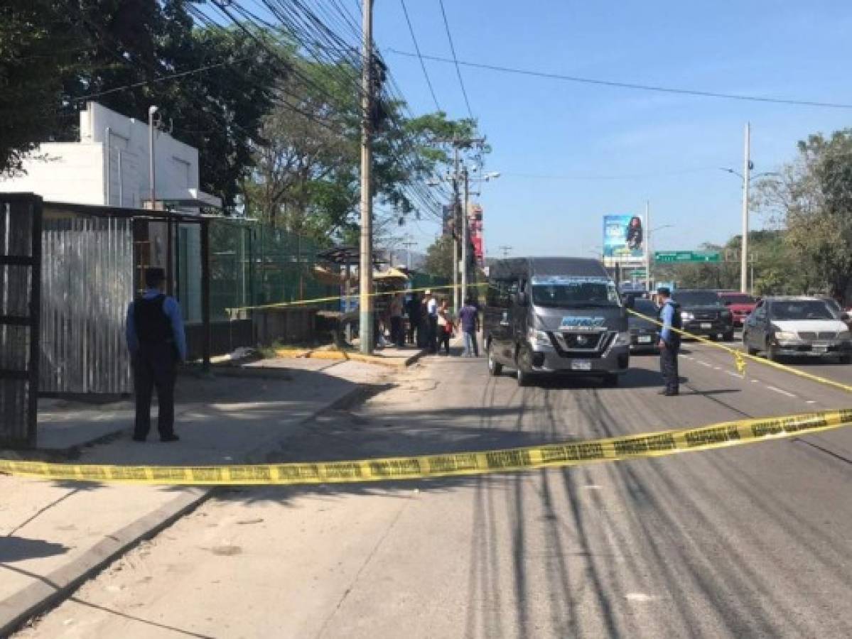 Policía municipal dispara contra un bus rapidito en San Pedro Sula