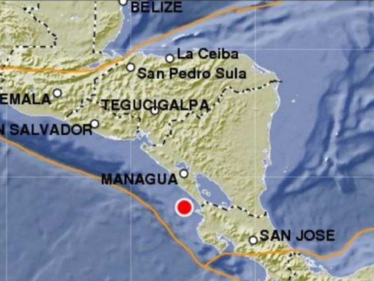 Sismo de 6.0 grados sacude la costa del pacífico de Nicaragua