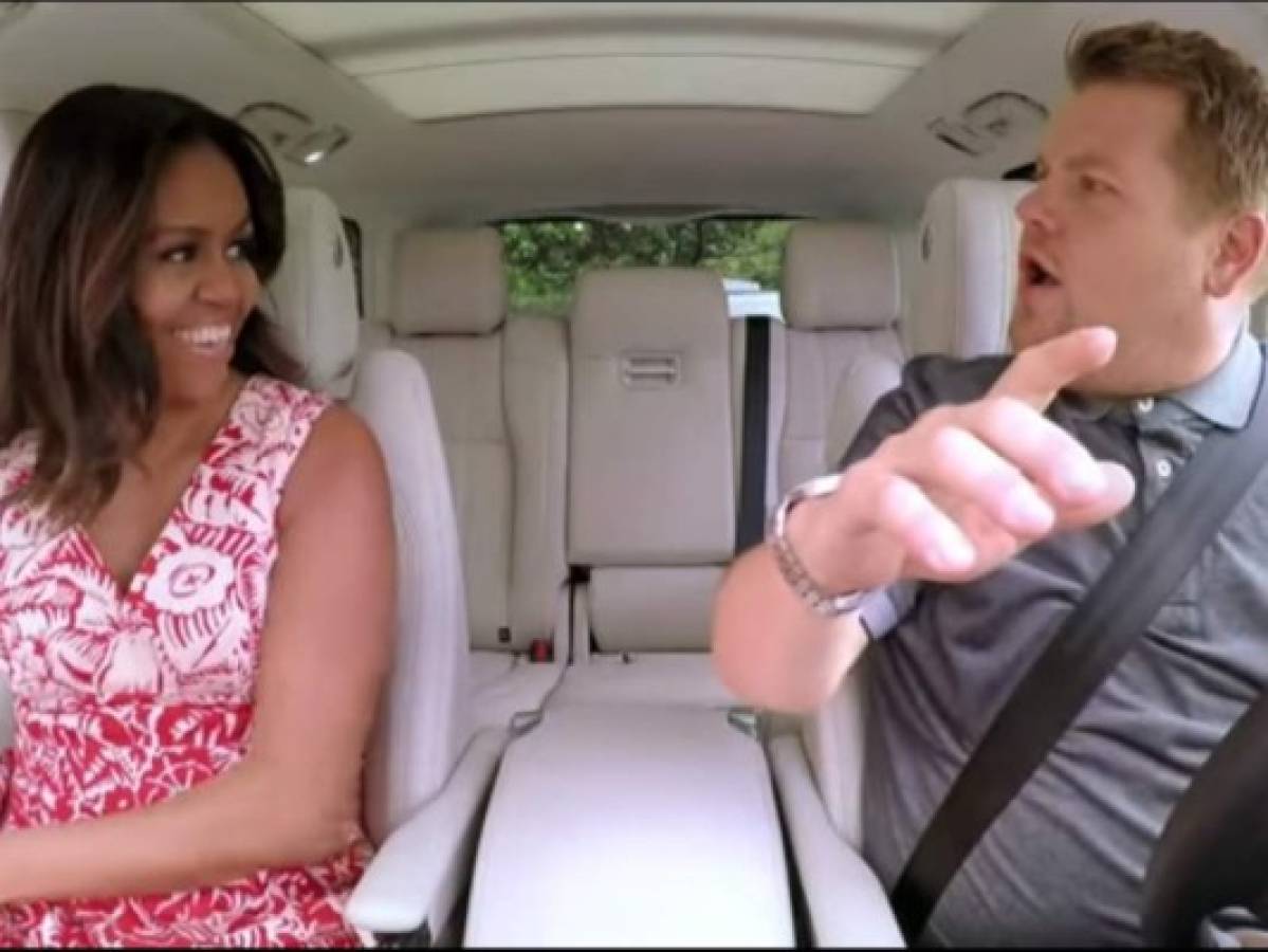 Michelle Obama canta en 'Carpool Karaoke' de James Corden