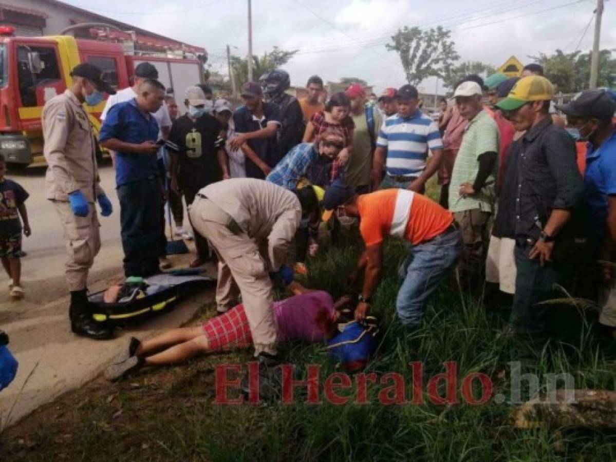 Mirian Díaz falleció en un centro de salud tras ser tiroteada en Campamento. Foto: Estalin Irías/El Heraldo