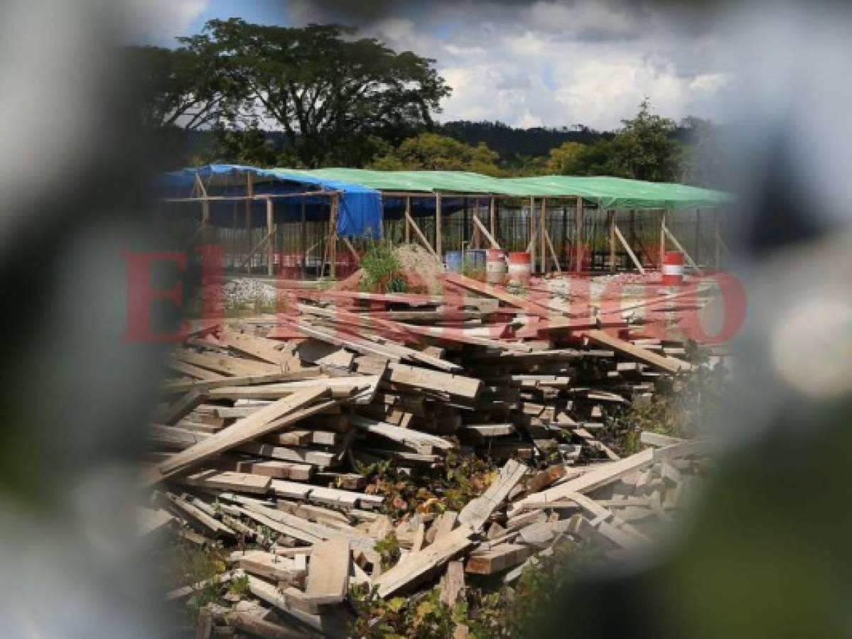 En los predios solo se encuentra el guardia de seguridad porque los trabajos se han paralizado.