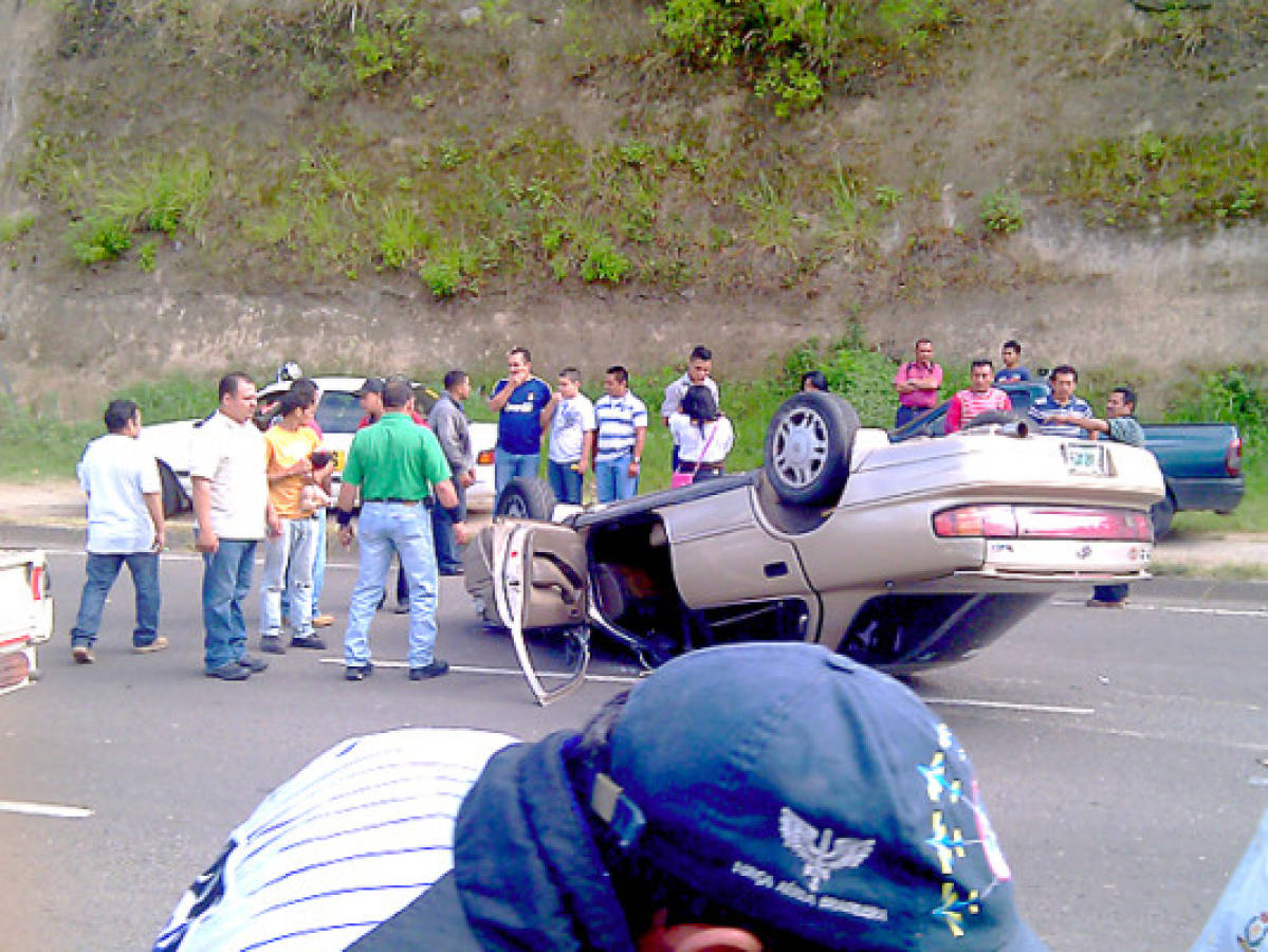 Accidente en el anillo periférico de Tegucigalpa