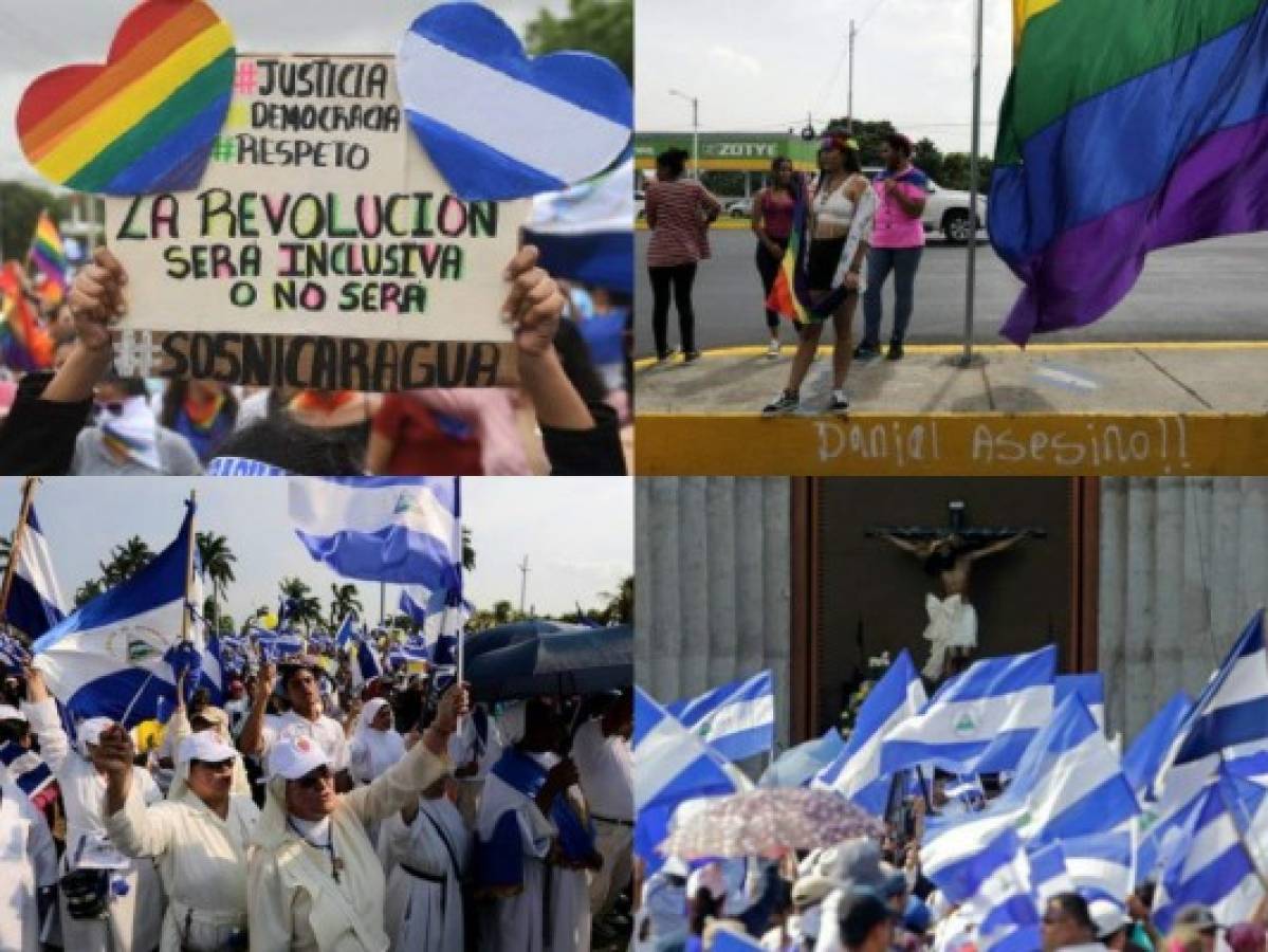 Comunidad LGTB y feligreses católicos nicaragüenses exigen renuncia de Daniel Ortega