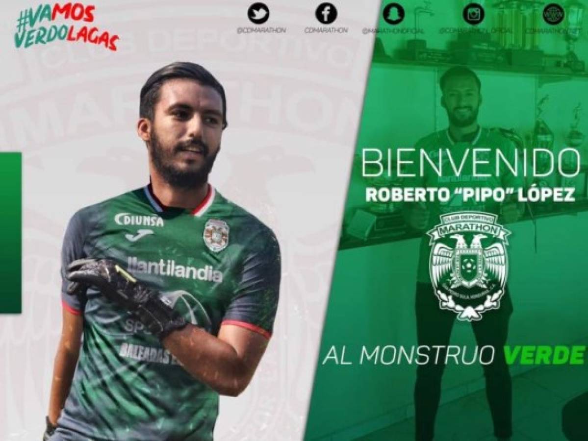 Marathón ficha al portero Roberto 'Pipo' López