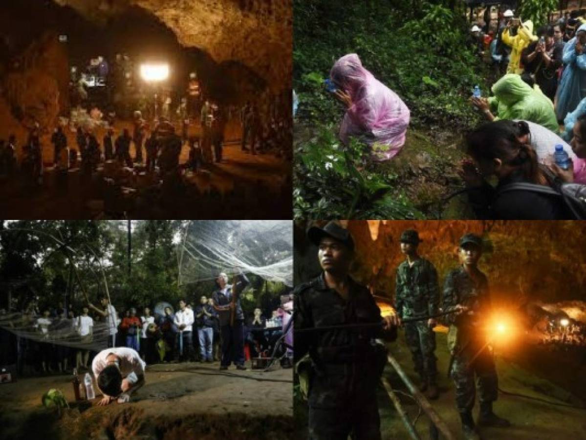 Tailandia: Lluvia frena la angustiosa búsqueda de 12 niños atrapados en una cueva