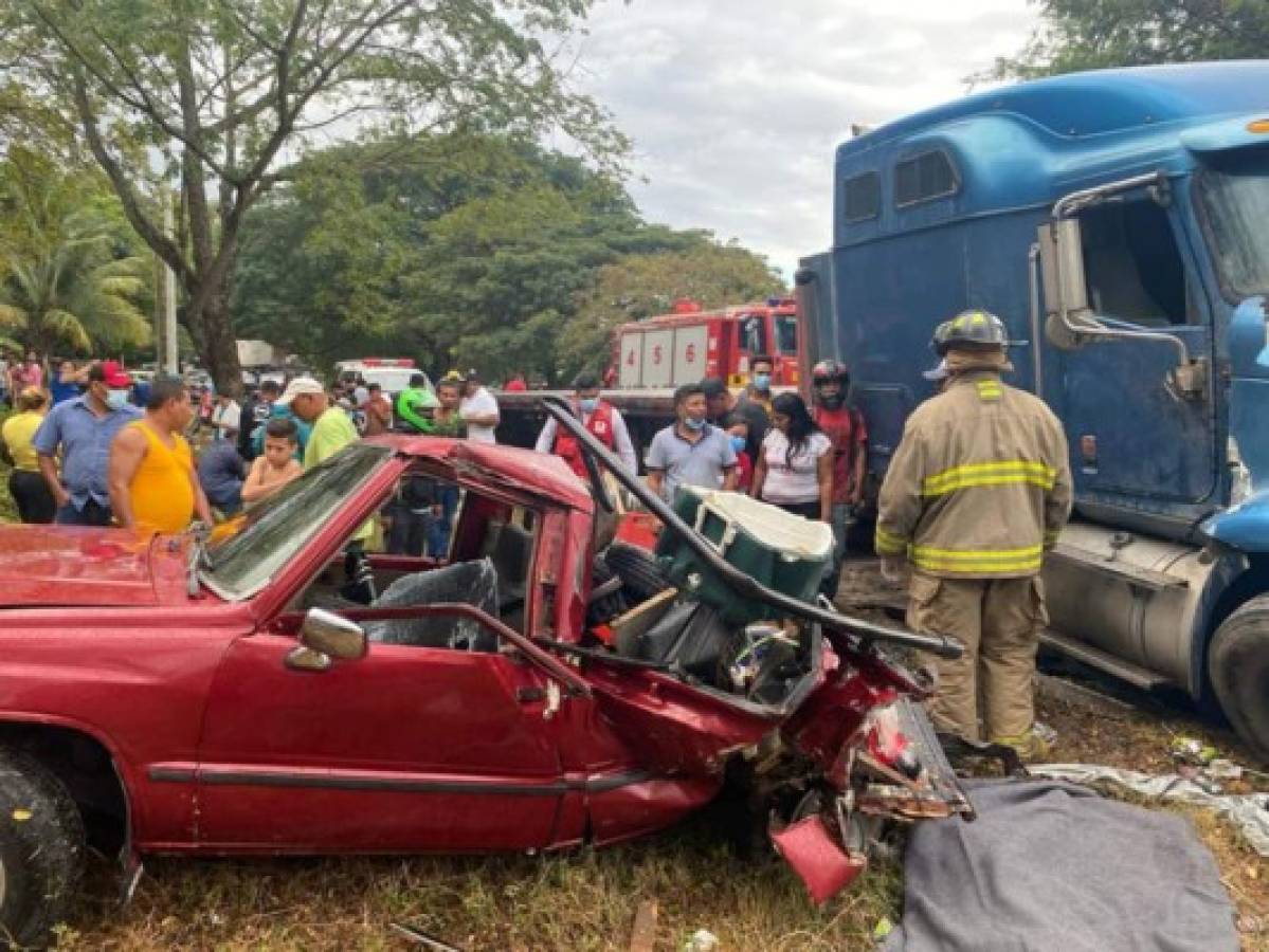 Una persona muerta y 10 heridas dejó accidente de tránsito en Comayagua