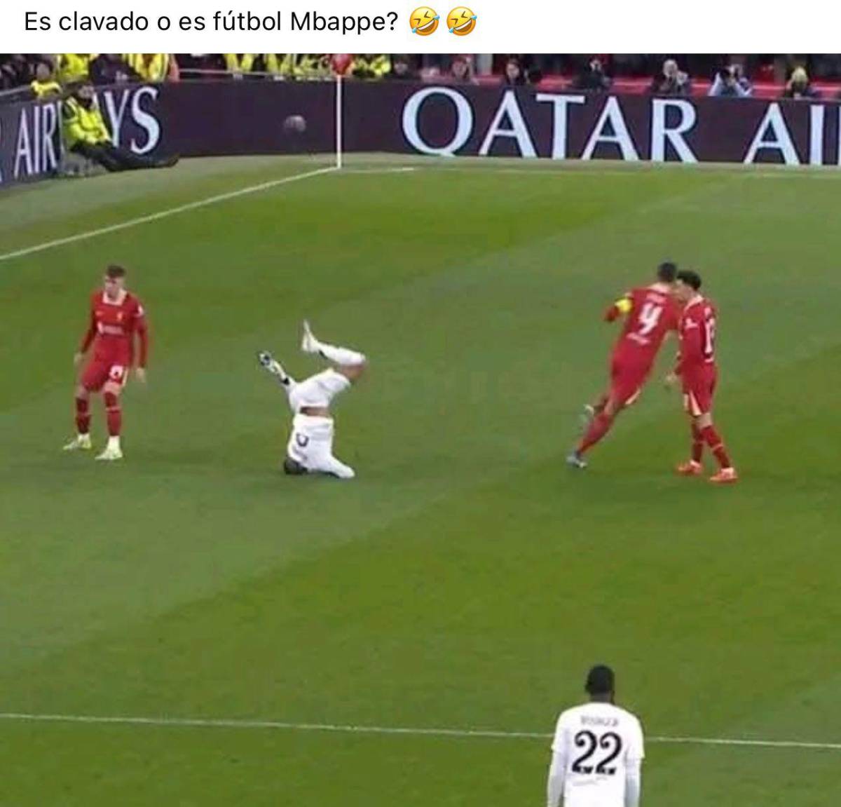 Memes destrozan a Mbappé tras derrota de Real Madrid ante Liverpool en Champions League