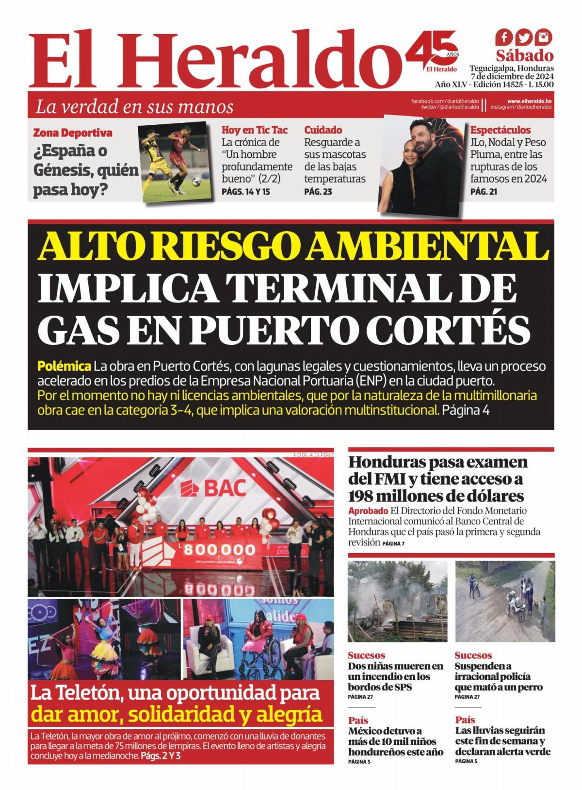 Alto riesgo ambiental implica terminal de gas en Puerto Cortés