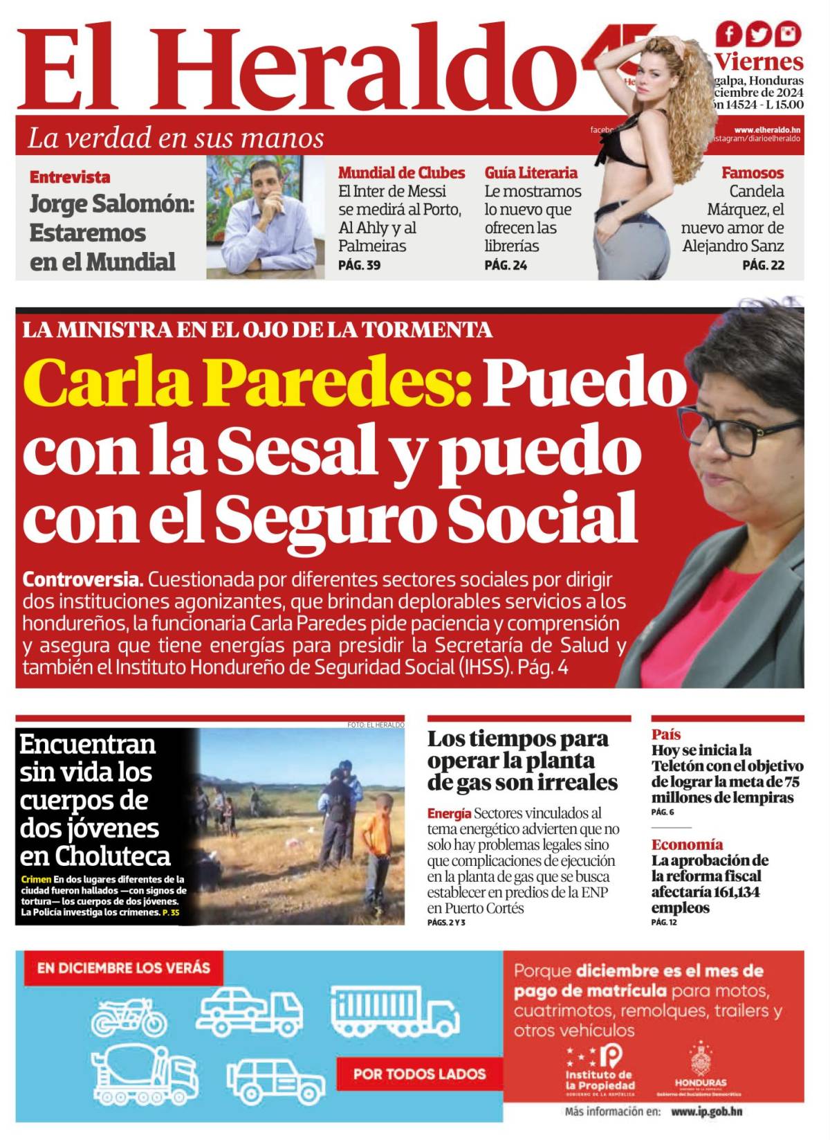 Carla Paredes: Puedo con la Sesal y puedo con el Seguro Social