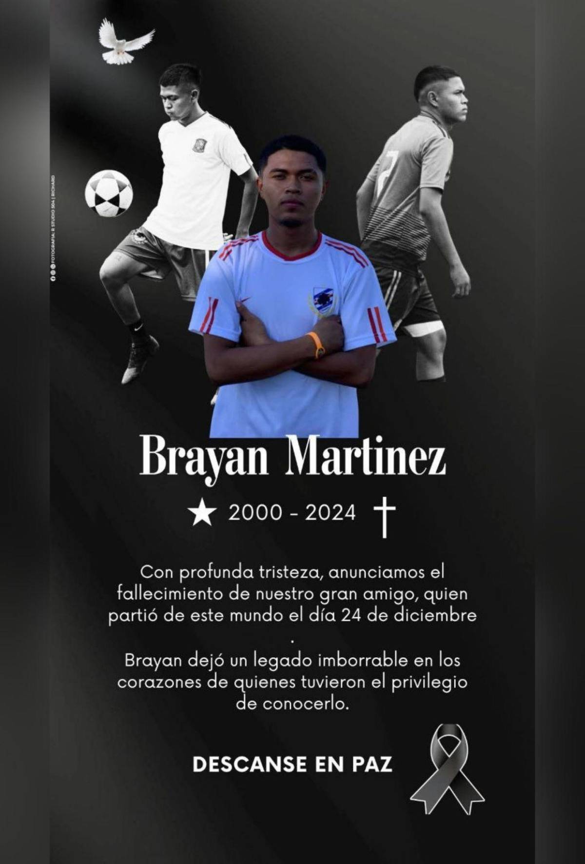 Futbolista y trabajador: así era Brayan Martínez, joven asesinado en Nochebuena en SPS