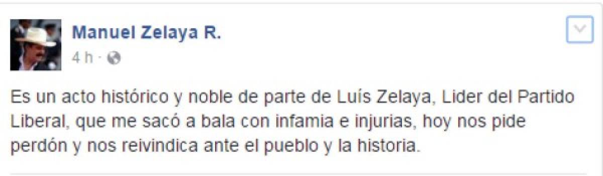 'Mel' Zelaya reacciona ante declaraciones de Luis Zelaya en Convención Liberal