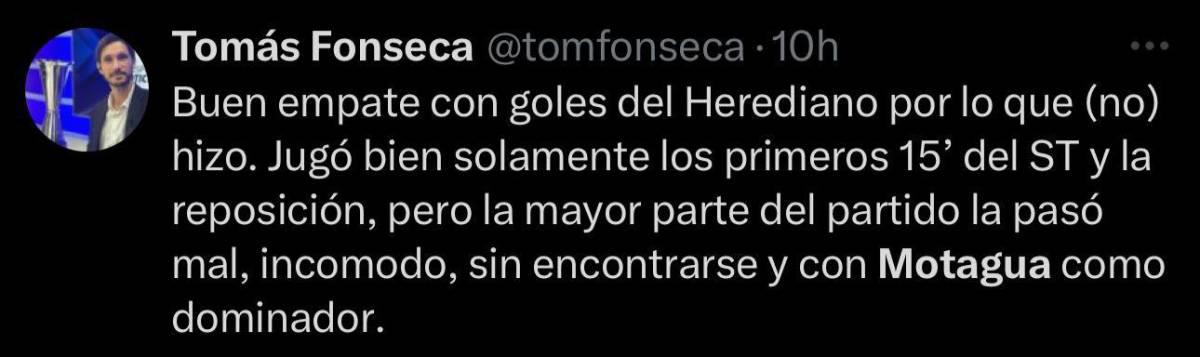 “Fuera Diego”: así reaccionó la prensa tras empate de Motagua-Herediano