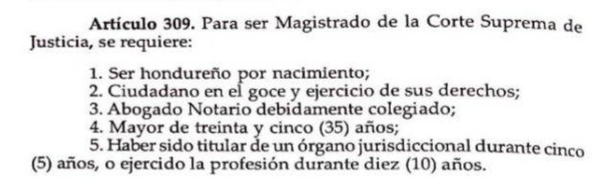 ¿Cuáles son los requisitos para ser magistrado de la Corte Suprema de Justicia en Honduras?