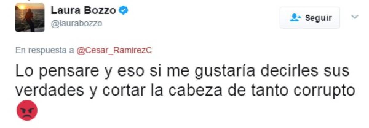 Así respondió Bozzo ante la insistencia de sus fans de aspirar a un cargo político. Foto captura Twitter