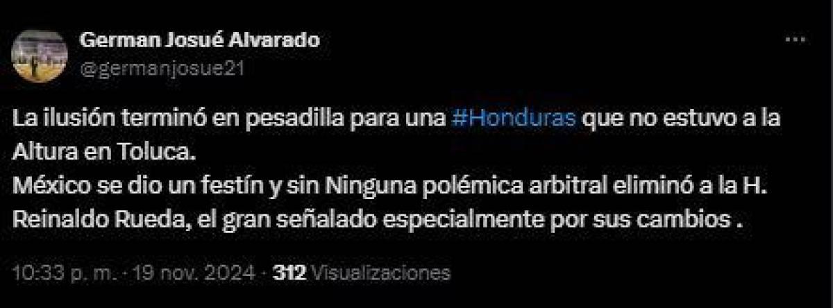 Prensa hondureña arremete contra Reinaldo Rueda tras eliminación: “Es lamentable”