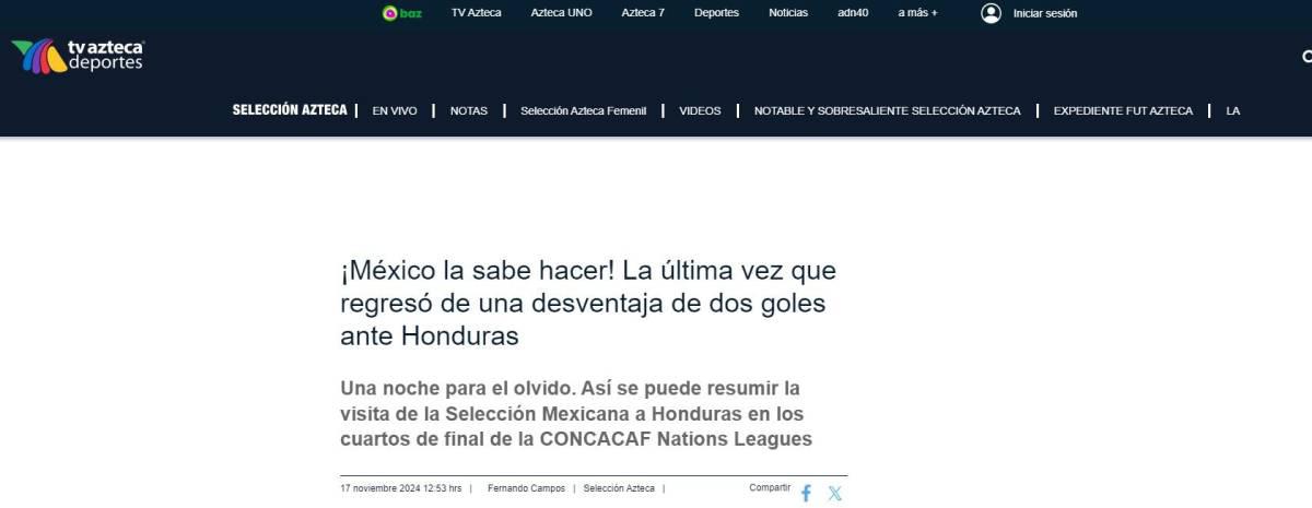 Medios de México no perdona y esto dicen de la Selección antes de partido contra Honduras