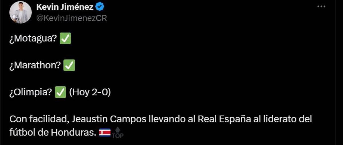 ¡Se deshacen en elogios! Prensa reacciona al trabajo de Jeaustin Campos al frente de Real España