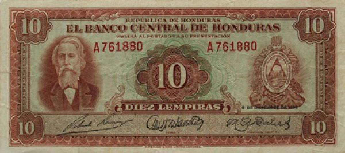 ¿Cuáles son los billetes emitidos en Honduras?