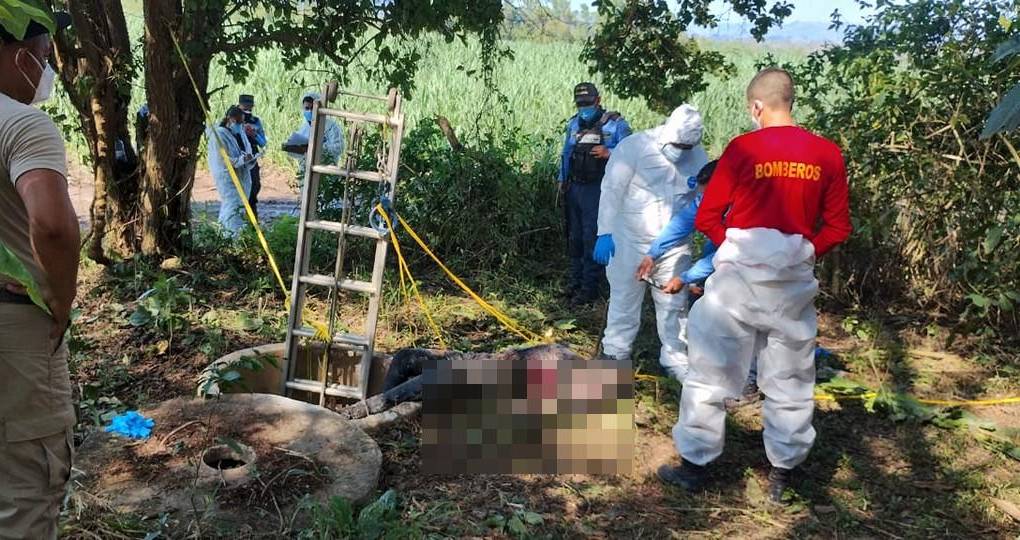 Ocultos en el fondo de un pozo, hallan cuerpos de dos personas en Quimistán