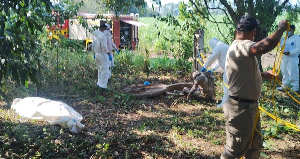 Ocultos en el fondo de un pozo, hallan cuerpos de dos personas en Quimistán