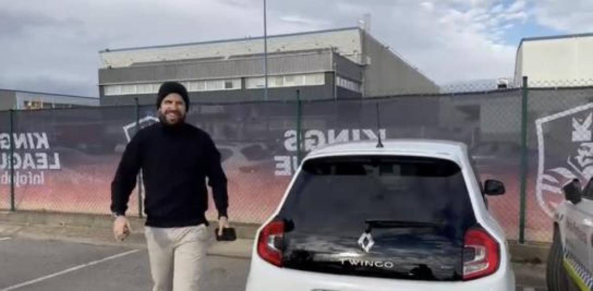 Piqué, llegando al evento.