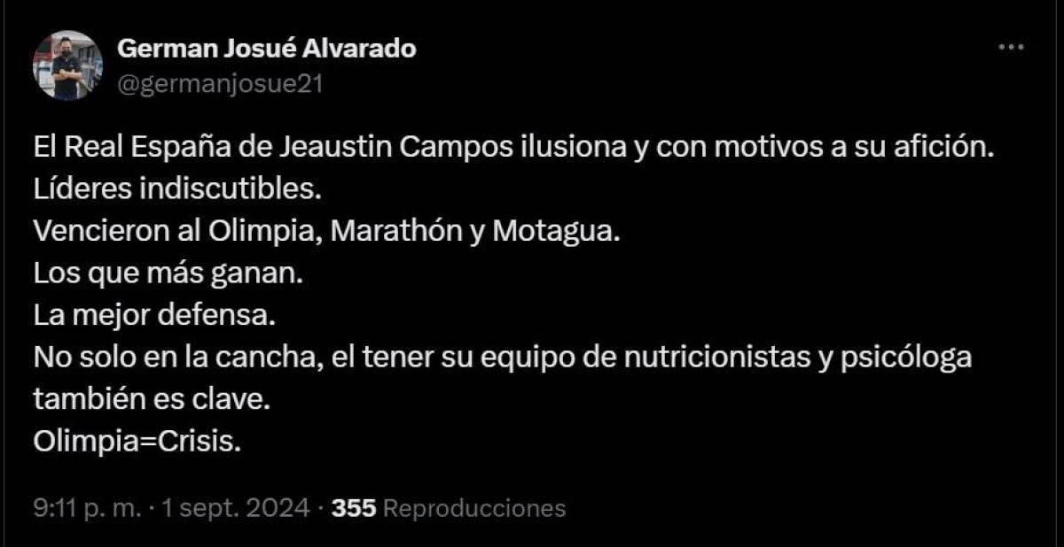 ¡Se deshacen en elogios! Prensa reacciona al trabajo de Jeaustin Campos al frente de Real España