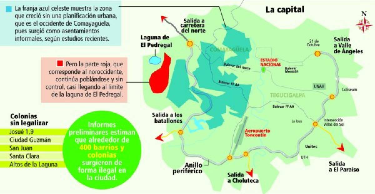 Continúa crecimiento descontrolado en Comayagüela