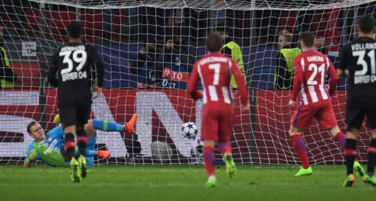 El Atlético de Madrid ganó 4-2 al Bayer Leverkusen en 'Champions'