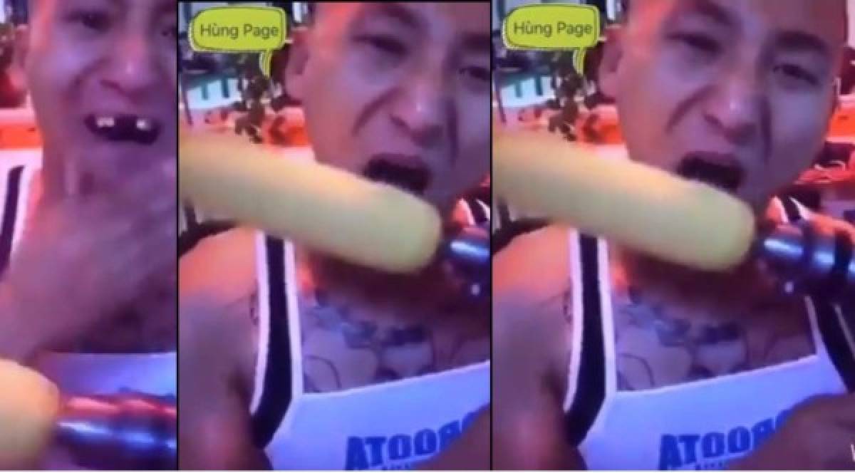 Joven chino se arranca los dientes intentando comerse un elote con un  taladro