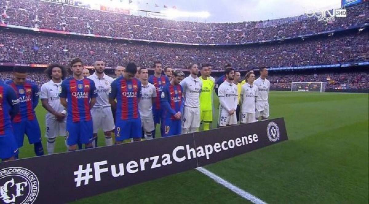 Video: #FuerzaChapecoense, el homenaje del Barcelona-Real Madrid a las víctimas de la tragedia