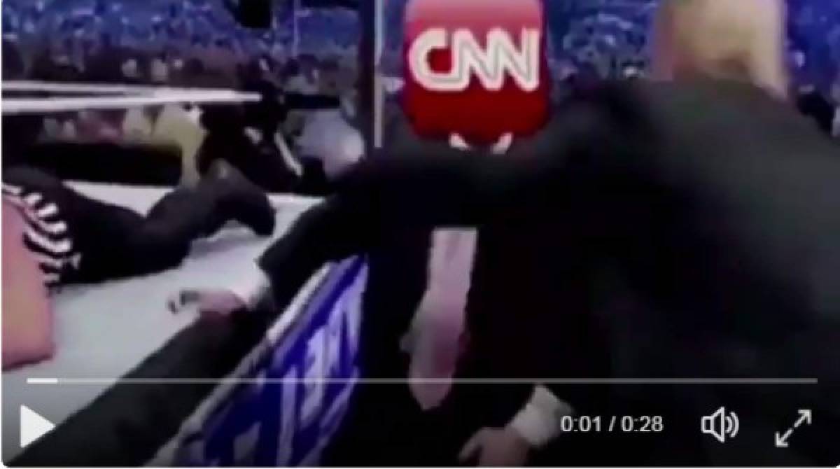 Trump tuitea video de broma donde simula que golpea a CNN