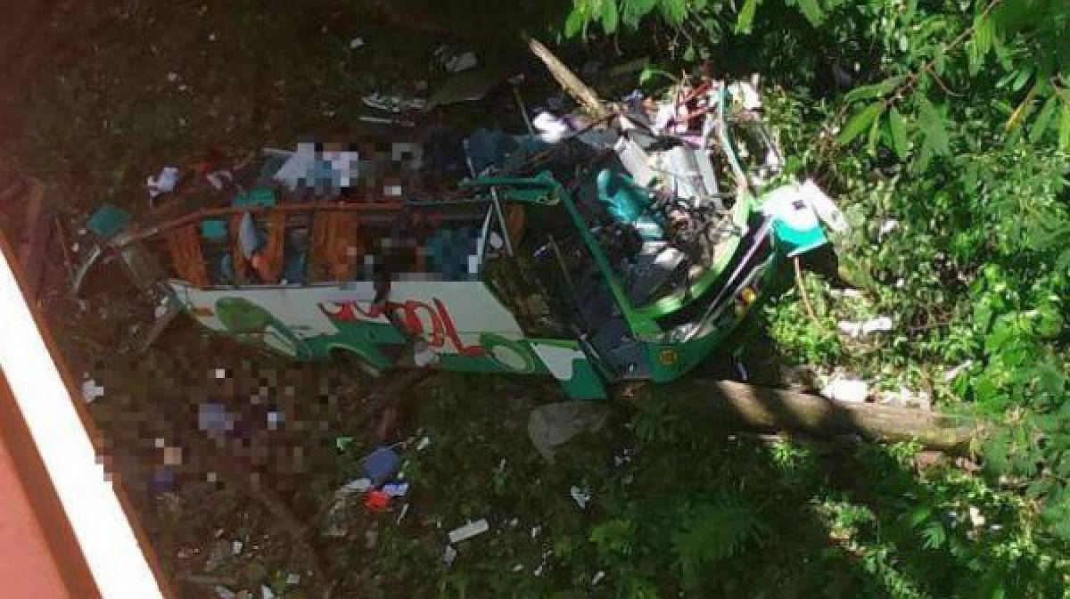 Al menos 8 muertos al precipitarse un bus a un abismo  