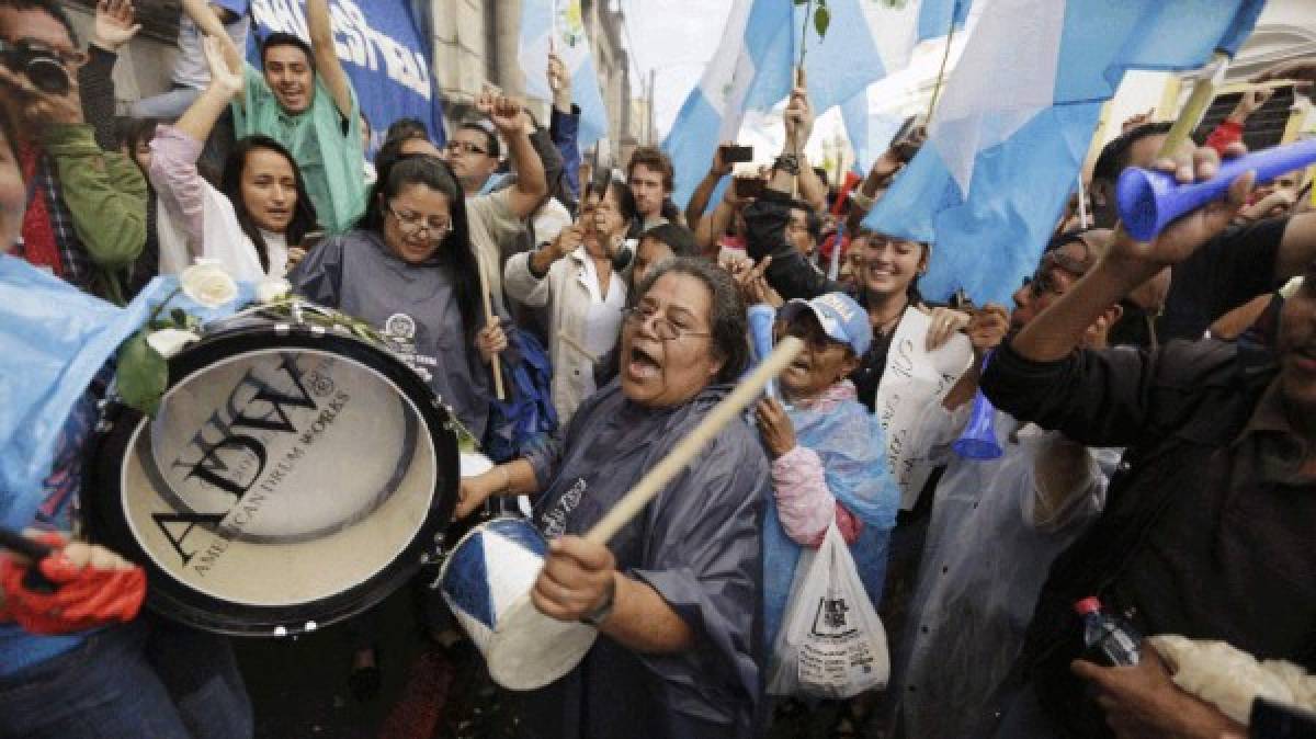 Mensajes contra la corrupción en Guatemala