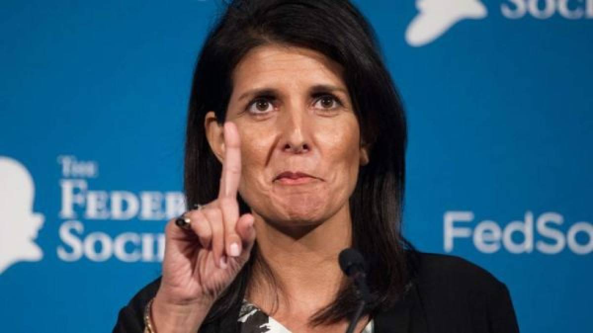 Embajadora estadounidense Nikki Haley: 'Para aquellos que no nos apoyan, estamos anotando sus nombres'  