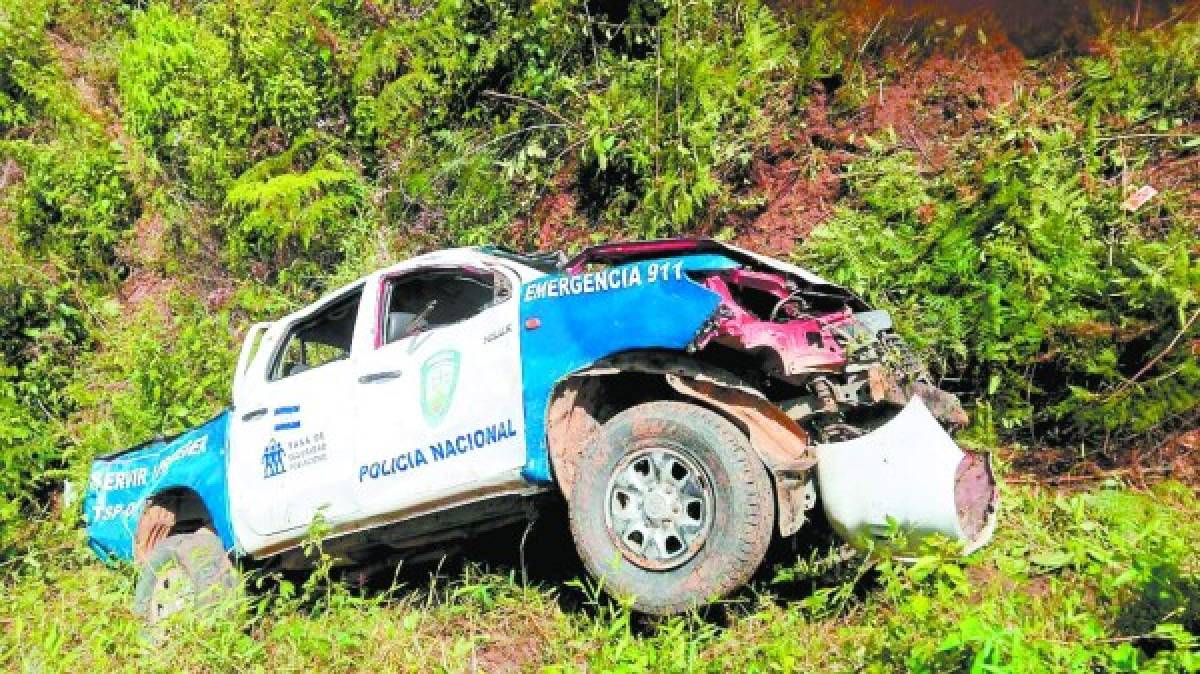 Aparatoso accidente de patrulla deja cinco heridos