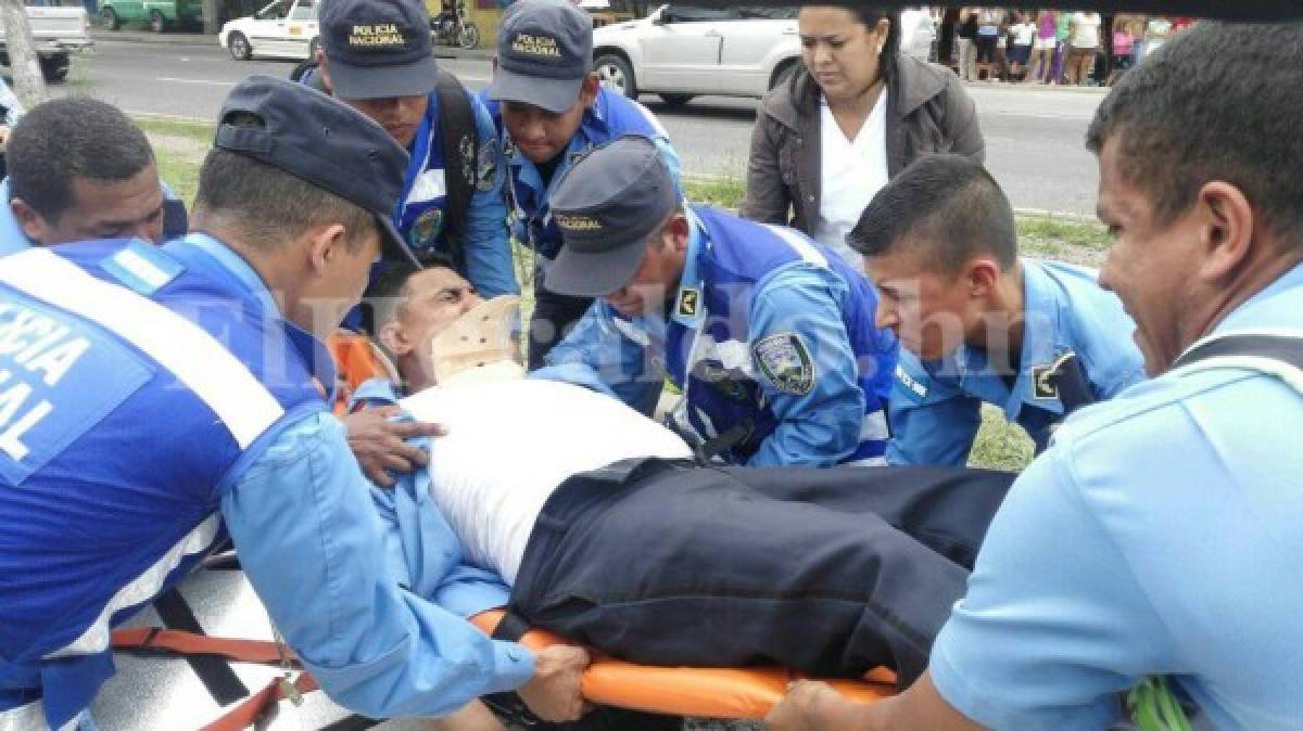 Herido policía al ser embestido por un vehículo en el bulevar Fuerzas Armadas de la capital