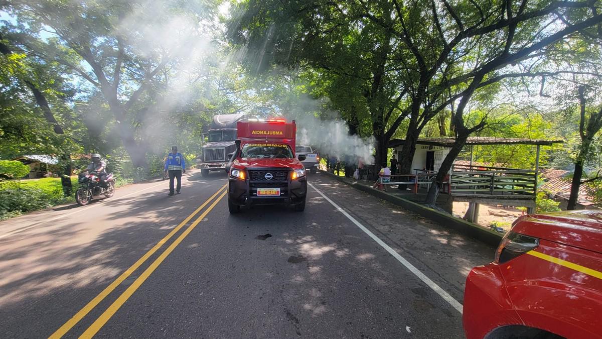 Los destrozos que dejó el choque de buses en Guasaule, Choluteca