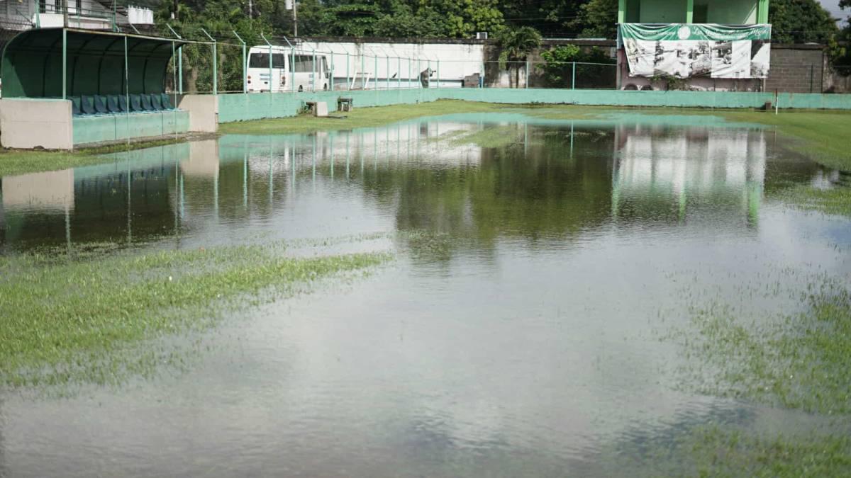 Inundado se encuentra estadio Rubén Deras de Choloma previo a final de Liga de Ascenso