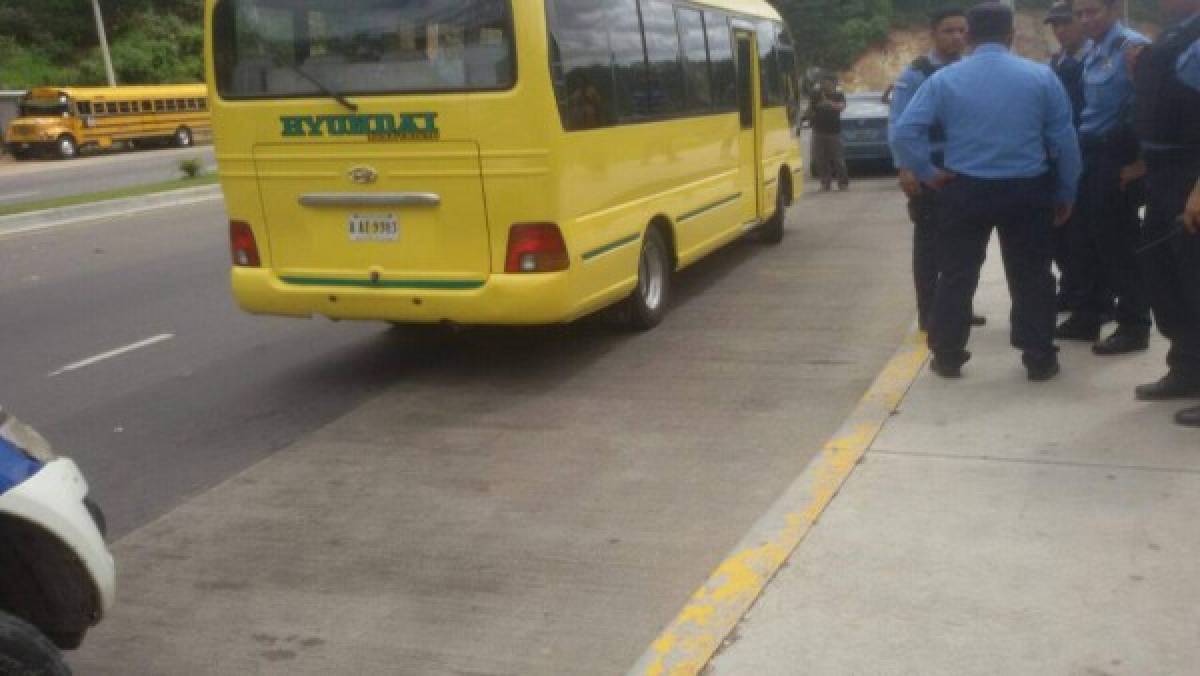 En heroica acción muere policía en bus rapidito en Tegucigalpa