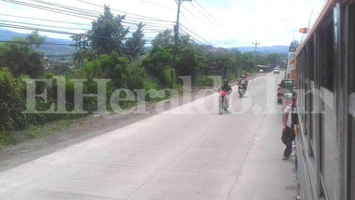 Habilitan ambos carriles de la carretera que va hacia el sur de Honduras