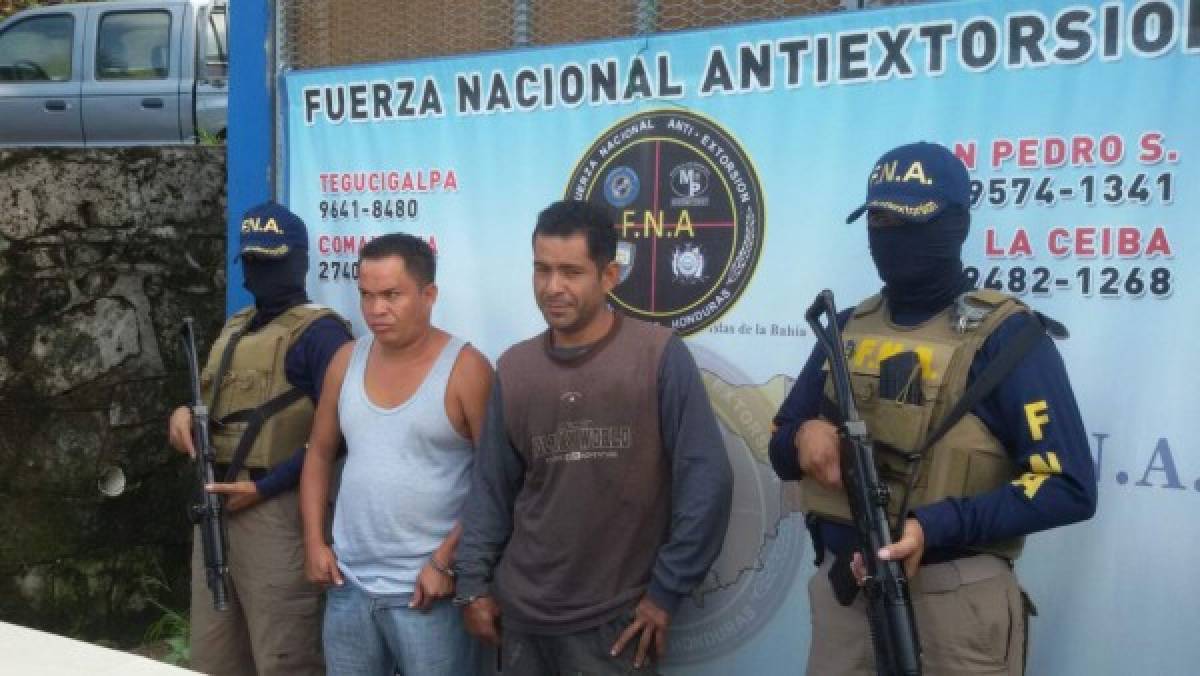 Capturan a dos presuntos extorsionadores en Comayagüela  